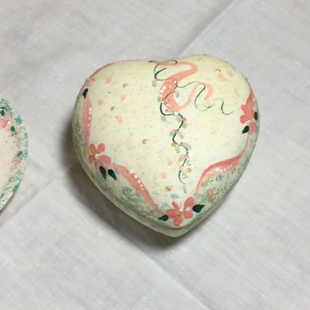 Matching Vintage Ring Holder and Trinket Box